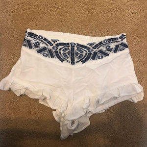 Indigo Rein White Festival Boho Shorts